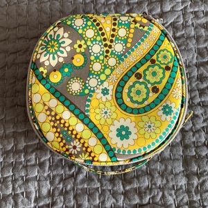 Vera Bradley Yellow Paisley Make-Up Bag
